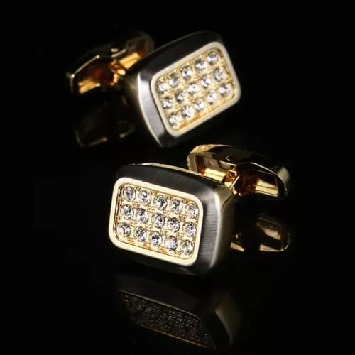 Cufflinks With Diamonds two tone