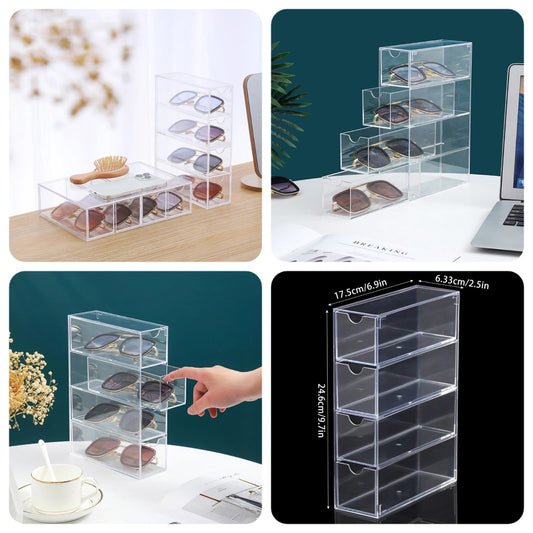 4 Layer Acrylic Sunglasses Storage Box