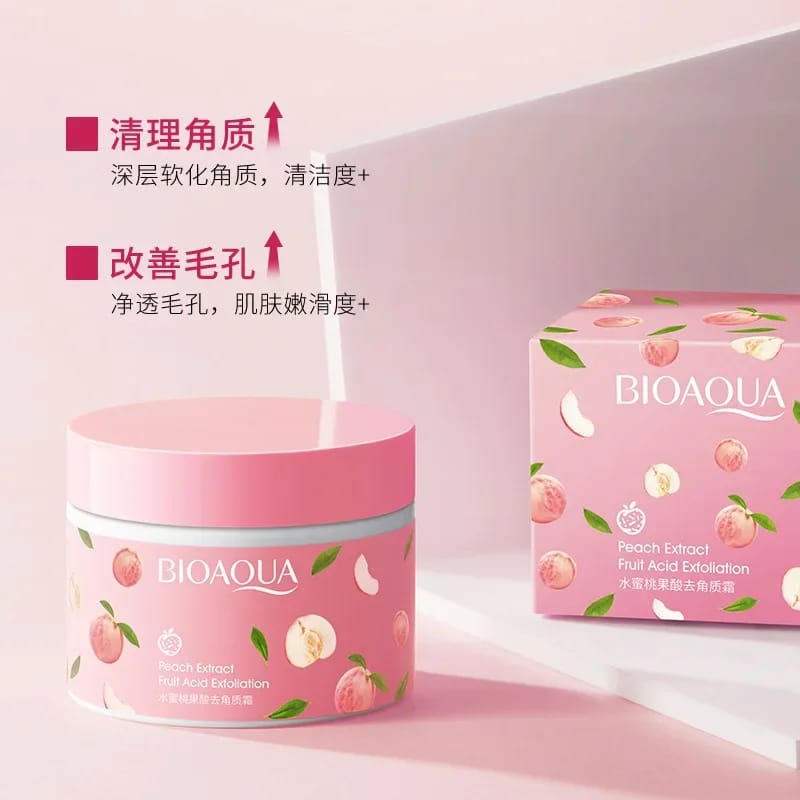 Bio aqua Peach Extract Mud, Skin Care Deep Cleansing Face Scrub Cream