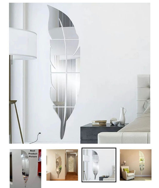 3D acrylic leaf mirror