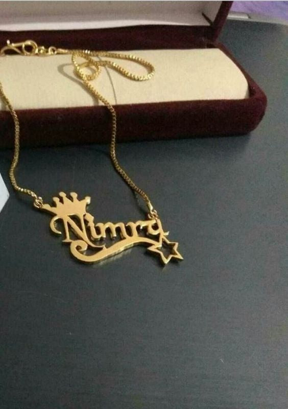 Gold plated necklace customize