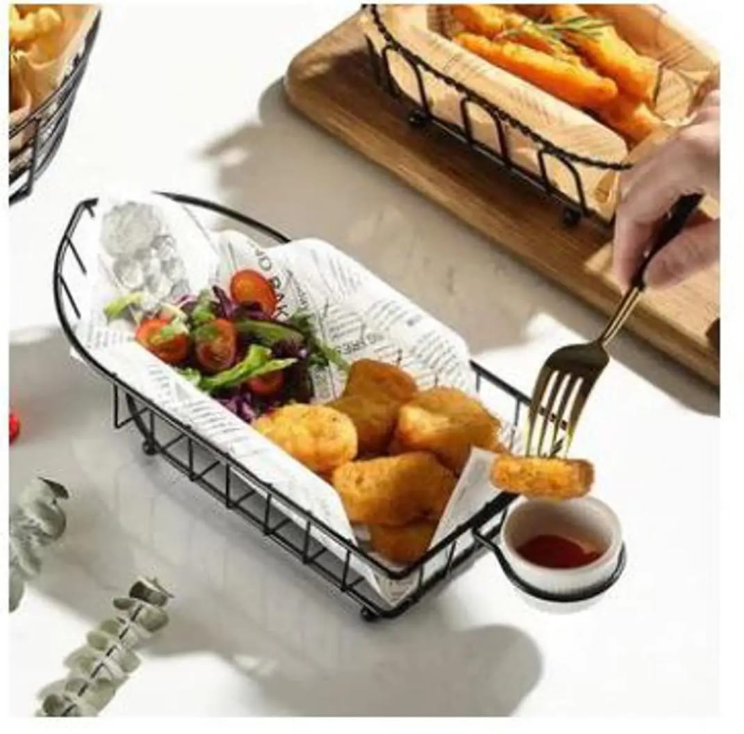 Cabilock chips basket chicken serving tray wire chips oval