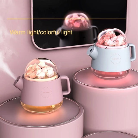 Kettle Shape Humidifier Air Purifier  Diffuser Aroma Salt Stone Wireless Room Fragrance Device Dormitory Bedroom Office Mute Night Appliance