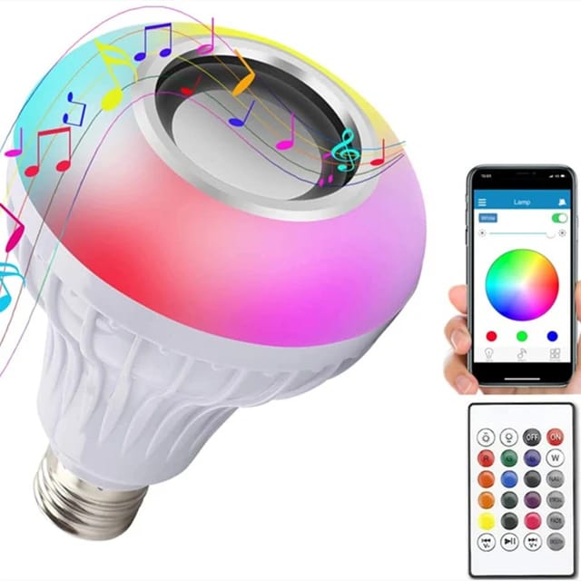 Multifunctional LED music light bulb Bluetooth speaker RGB changing lamp wireless stereo Audio