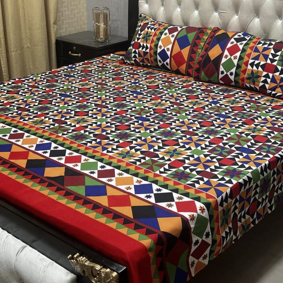 3D cotton satan bedsheet
 king size  94×96🛏️
Colour and fabric guaranteed