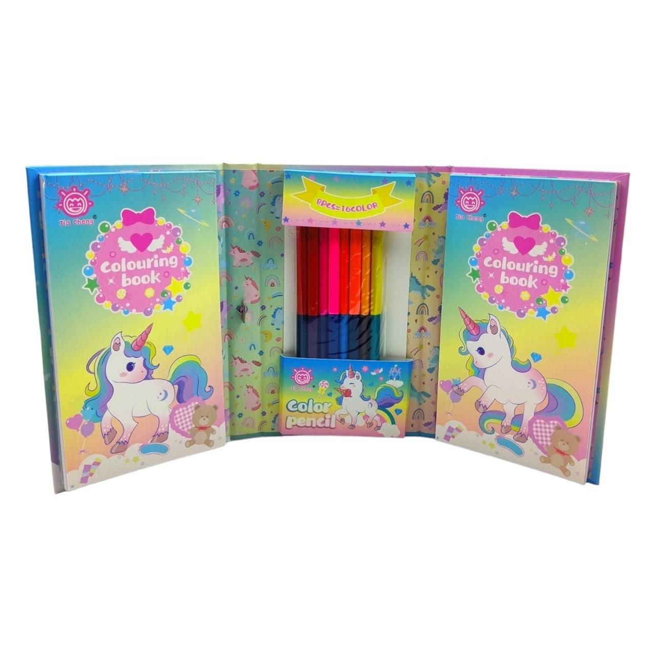 Colouring Book Set with colours