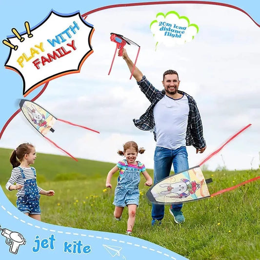 Kid Flying Toy Outdoor Catapult Kite Toy Children's Sports Game Child Kite Launcher Outdoor Games for Children Kids Sports Toys