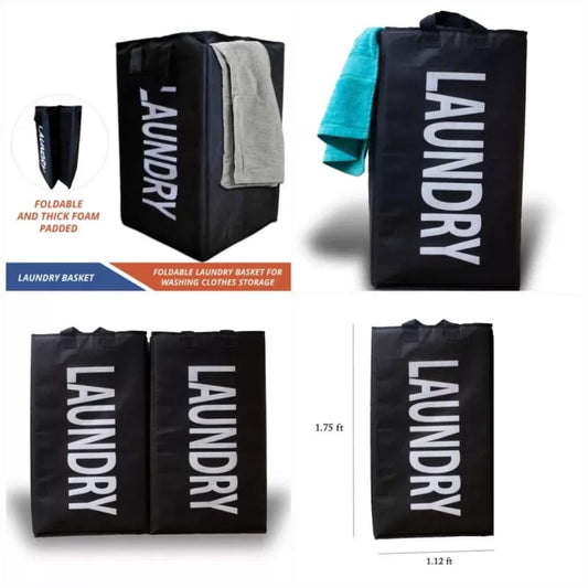 FOLDABLE LAUNDRY BASKET.