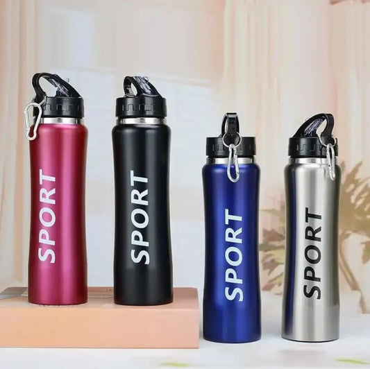 Double Wall Stainless Steel Vacuum Flask Hot & Cold Water Bottle with Straw for School Kids and Gym