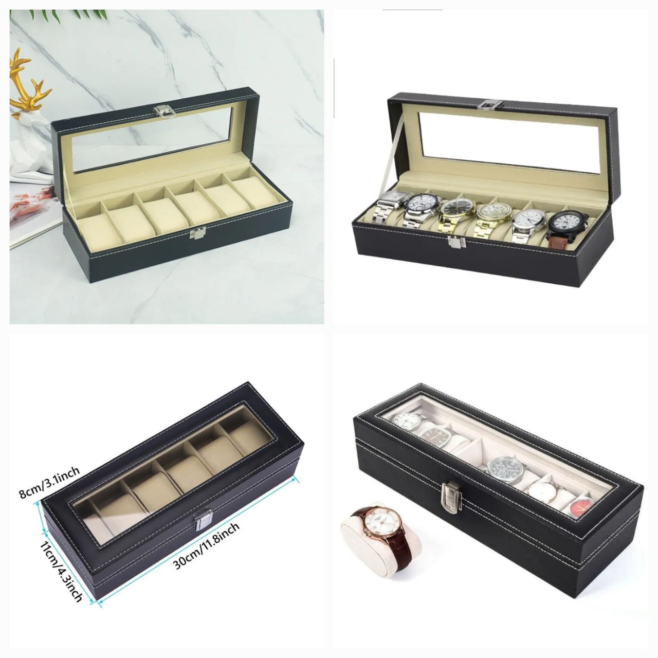 6 Slots Watch Box