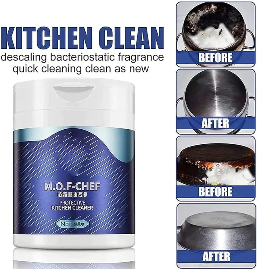 Mof Chef Cleaner Powder,Heavy Oil Stain Powder Cleaner