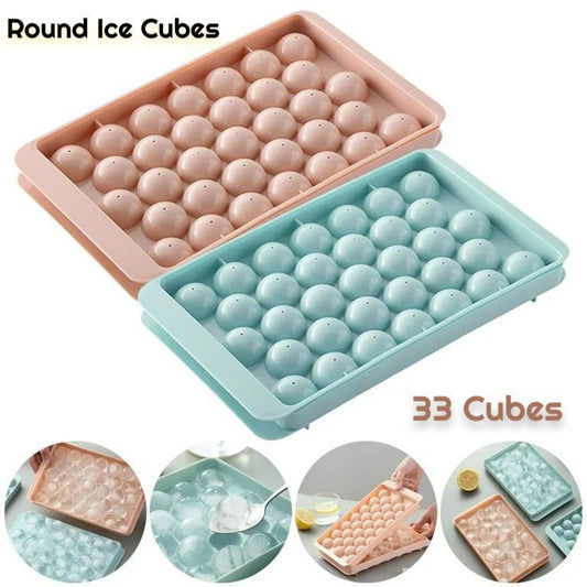 Round Ice Cubes Plastic Tray