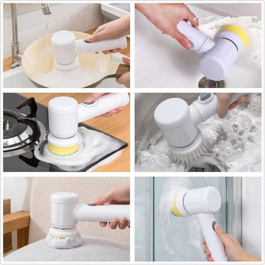 Electric Rechargeable 5 in 1 Multi-Function  Magic  Bursh