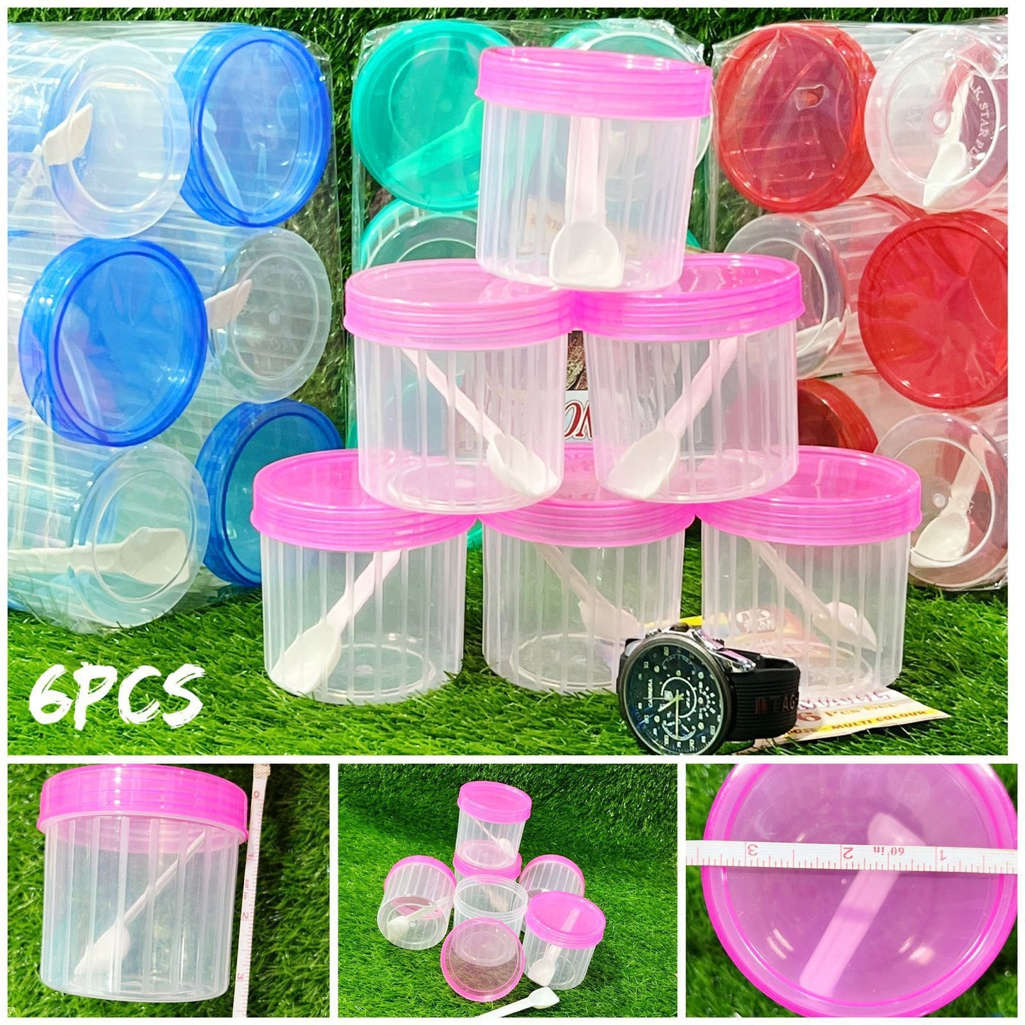 Pack of 6 Plastic Jar Sets