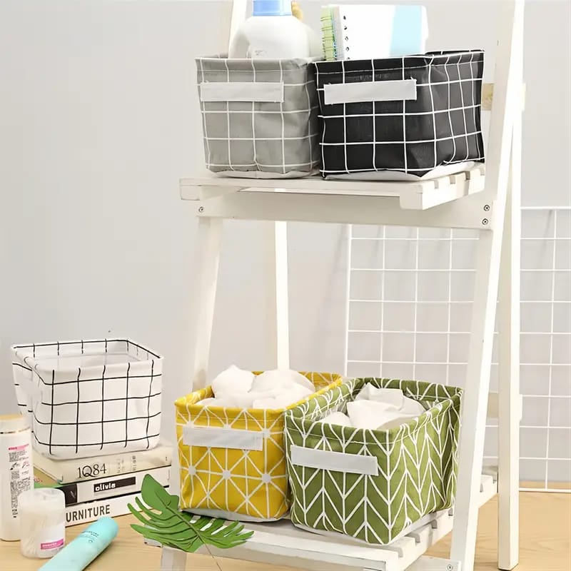 Foldable Fabric Storage Basket, Desktop Storage Box, Organizing Box,