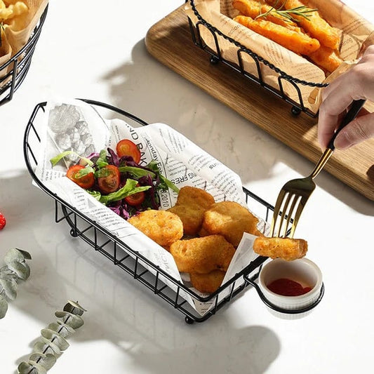 Matel Matrix Snack Bucket & Restaurant Style Serving