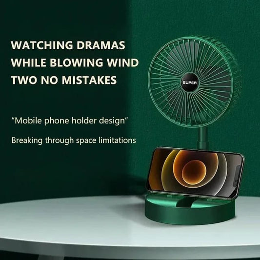Portable Fan Telescopic Stand Folding Fan