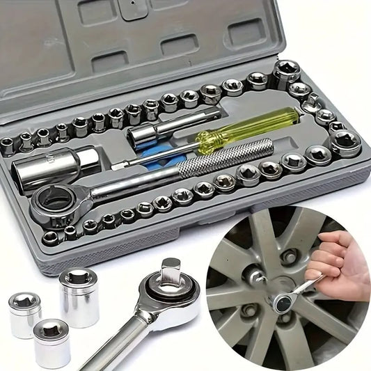 40pcs Premium Multi-Functional Car Repair Tool Set