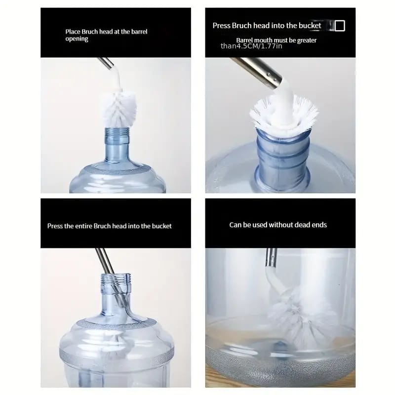 Durable Plastic Barrel Cleaning Brush with Long Handle