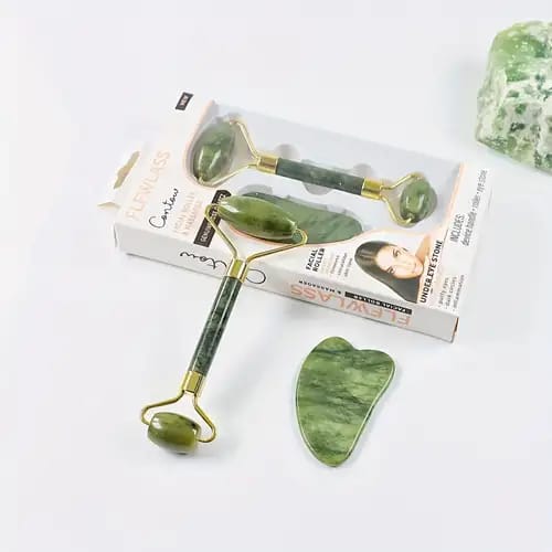 2 in 1 Jude Roller Dark-Green Gua Sha Facial Tools