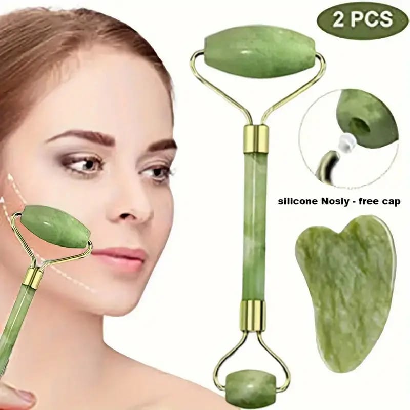 2 in 1 Jude Roller Dark-Green Gua Sha Facial Tools