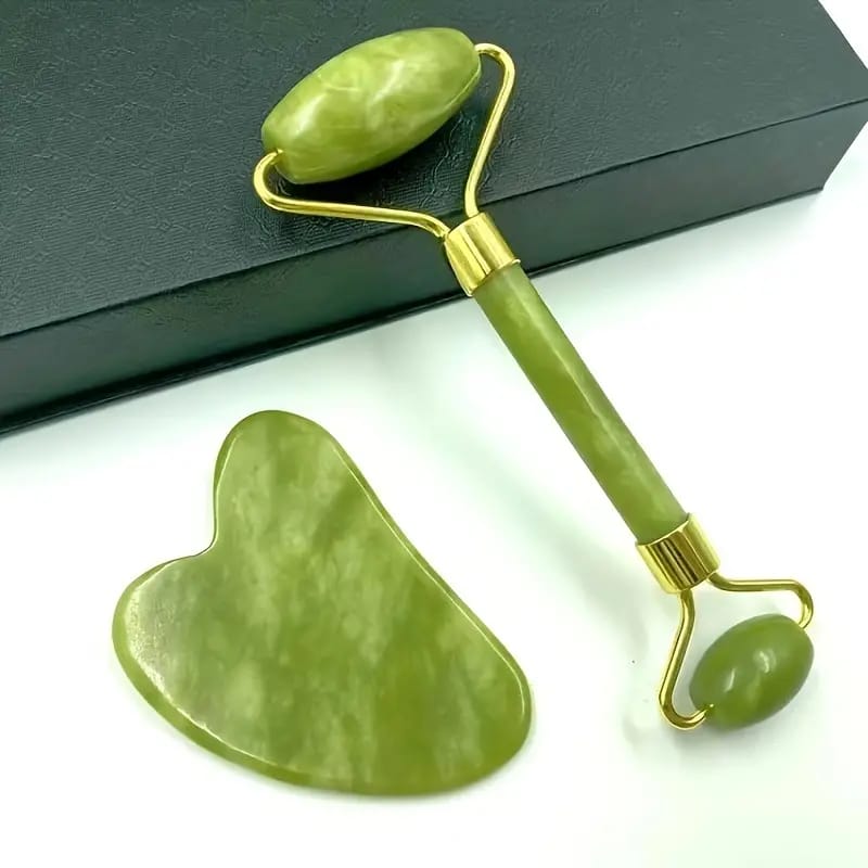 2 in 1 Jude Roller Dark-Green Gua Sha Facial Tools