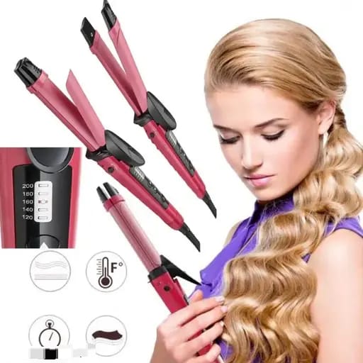 Pro Braun 2 in 1 Hair Straightener & Curler Beauty Set