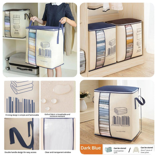 Portable High Capacity Non-woven Clothes Storage Bag Folding Closet Organizer