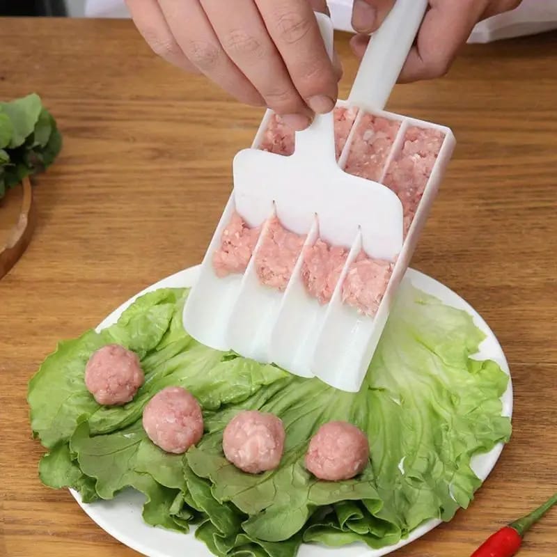 4-Row Meatball Maker - Easy Homemade Fish, Beef & Rice Balls
