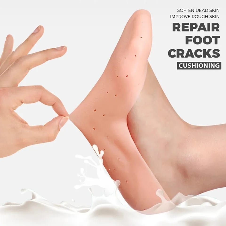 Anti-Crack Heel Silicone Full Socks