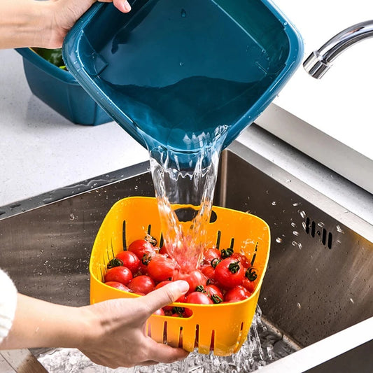 Maxware Household Fresh Strainer Basket, Double-layer