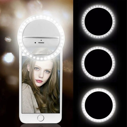 Rechargeable Mobile Selfie LED Ring Light