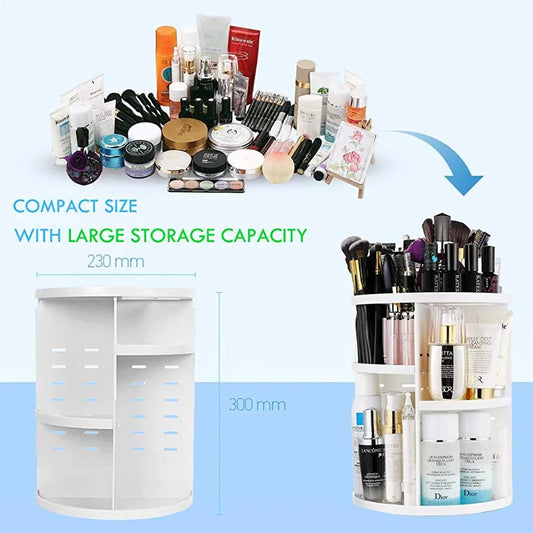 Plastic 1 piece 360° rotation cosmetic makeup organizer