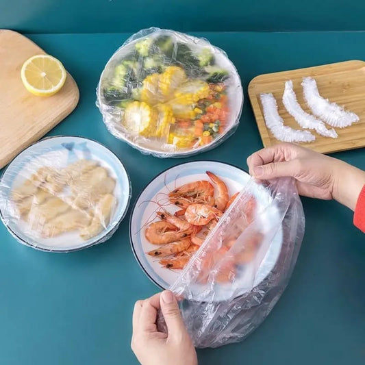 Disposable Food Cover Plastic Wrap Elastic Food Lids