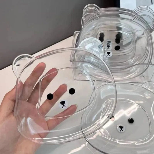 Pack Of 2 Bear Shape Food Storage Tray