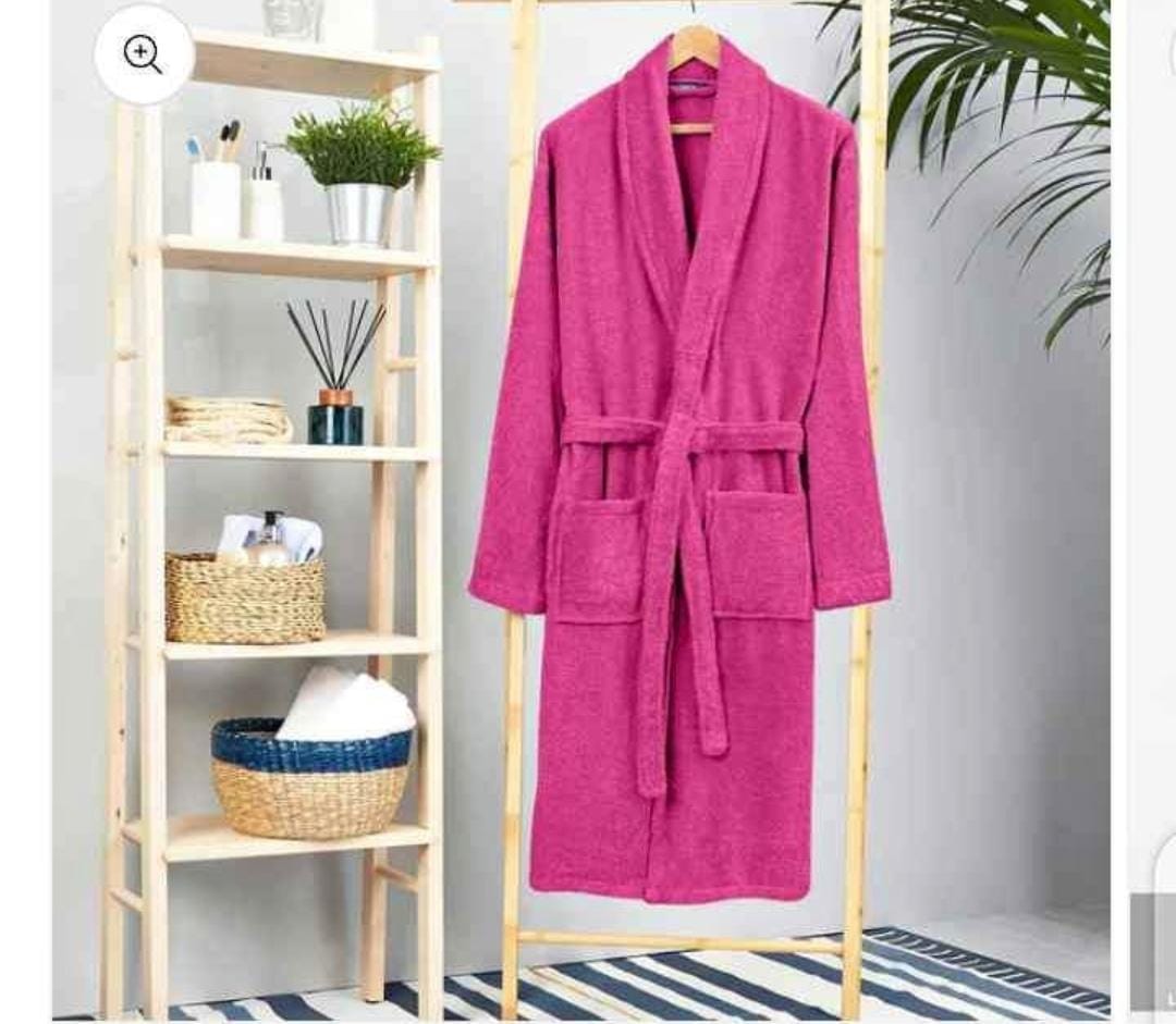 Terry Cotton Toweling Hooded Bathrobe