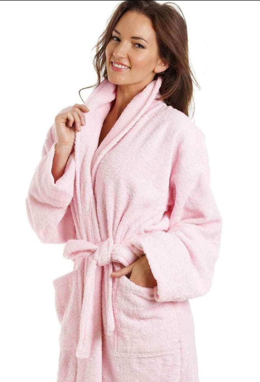 Terry Cotton Toweling Hooded Bathrobe