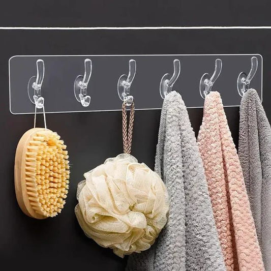 Transparent double hooks pack of 2