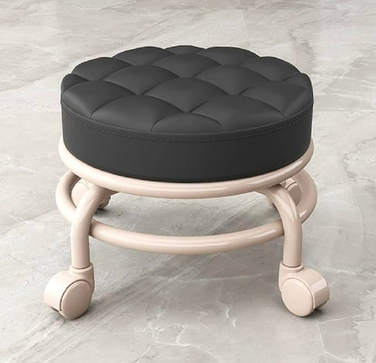 Rotating stool with wheels