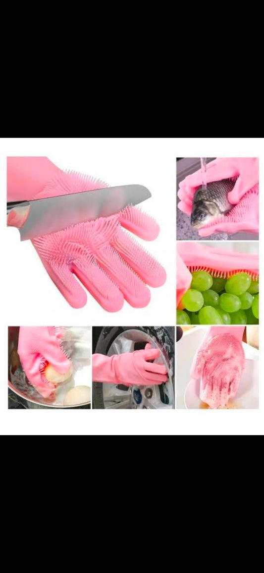 SILICONE DISH WASHING GLOVES