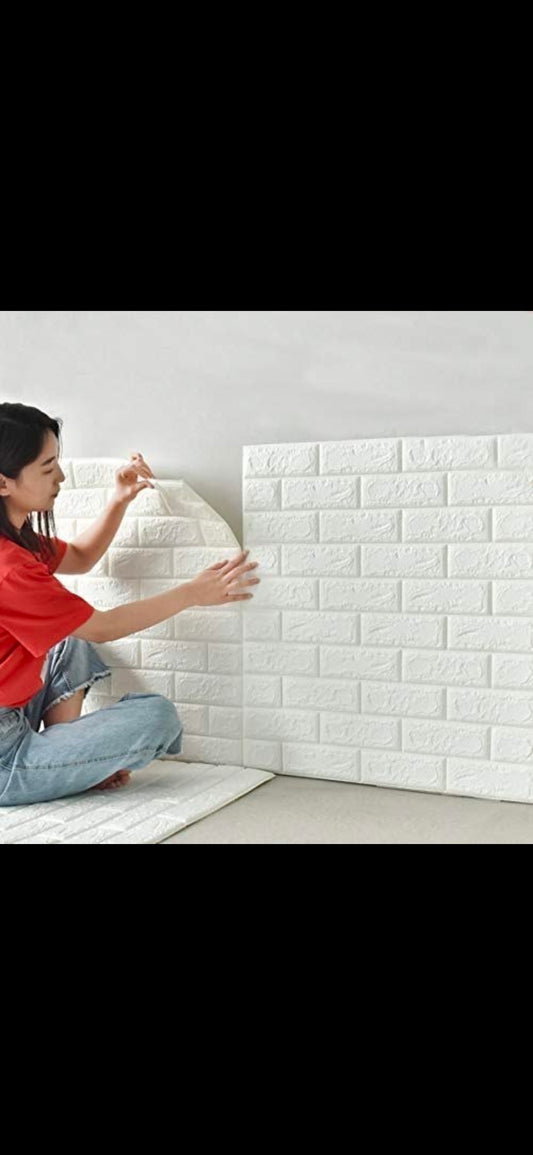 White brick wall sheet
