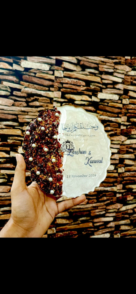 Celebrate Love with Custom Resin Art!
8 Inches