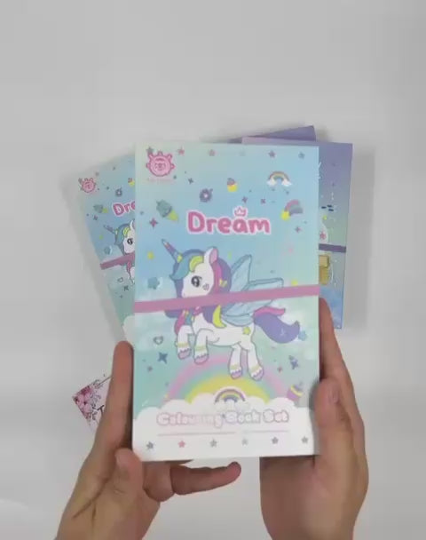 Colouring Book Set with colours