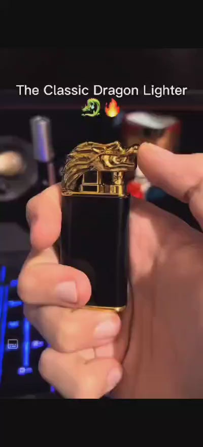 Refillable Fancy Dual Flame Dragon Lighter