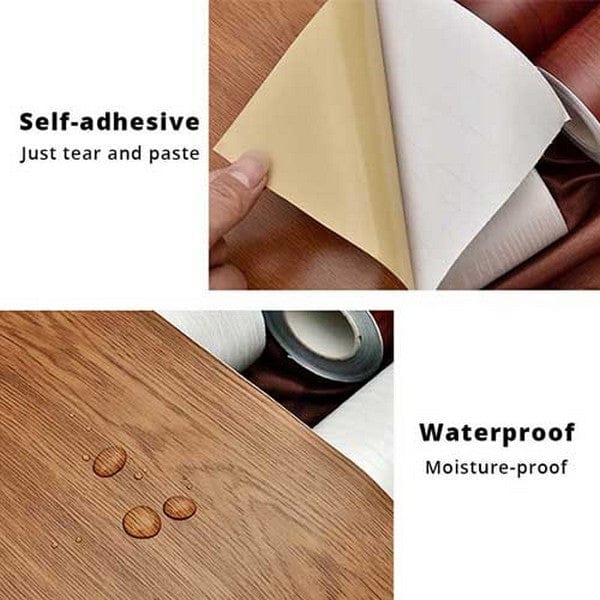 Wooden Texture Wall Sheet Stickers