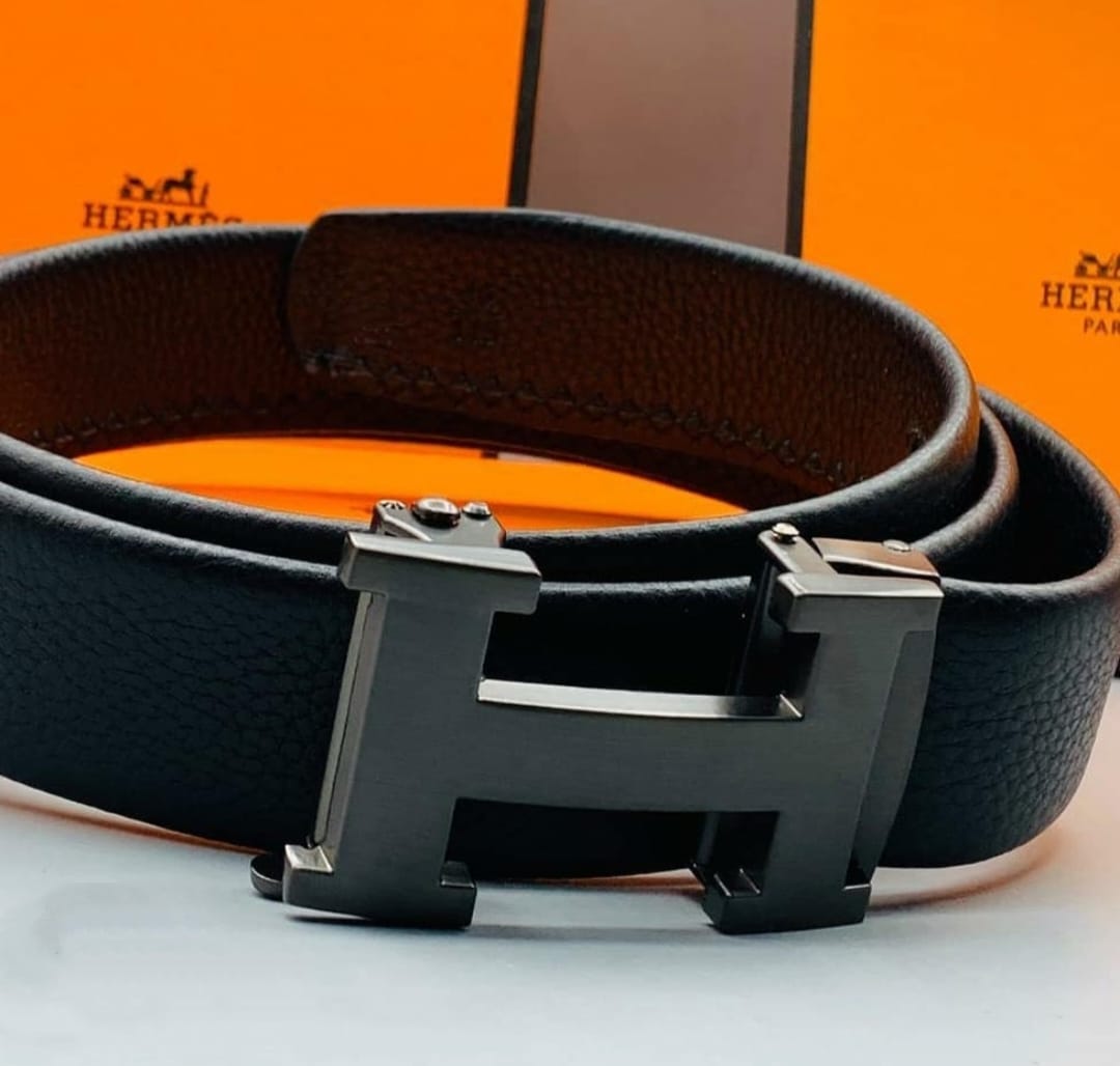 Hermes Logo Men Dressing Belt