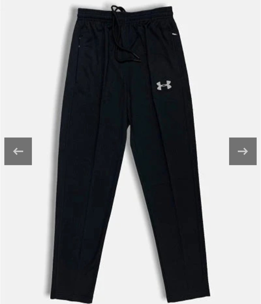 Black Under Armour Logo Printed French Terry Trouser