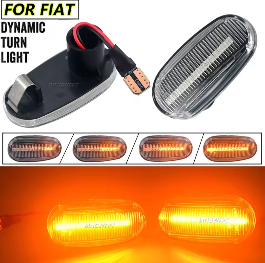 2 Dynamic LED Side Marker Lights Arrow Turn lava