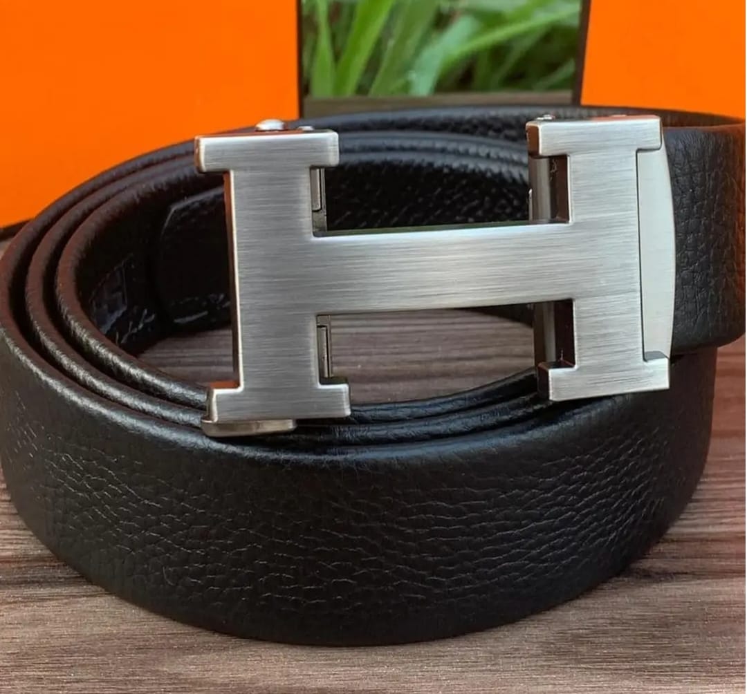 Hermes Logo Men Dressing Belt