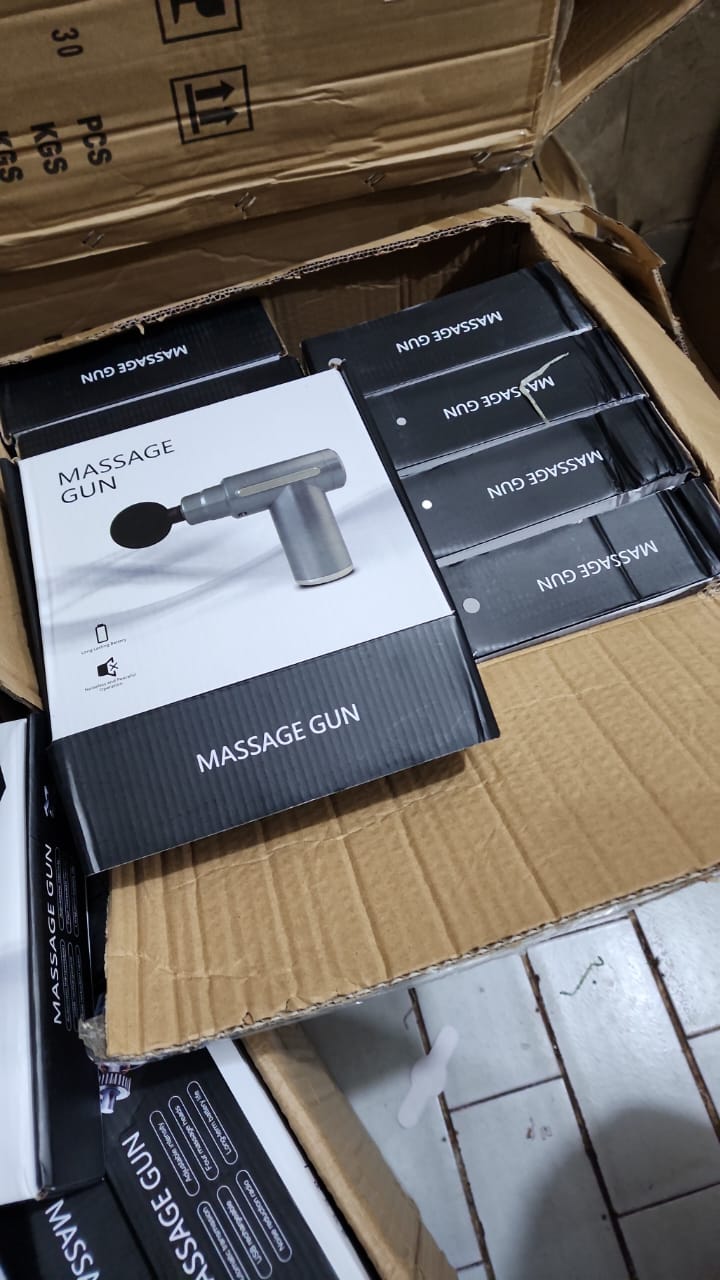 4in1 Rechargeable 6 Modes relaxing Gun Massager with Box Packing
